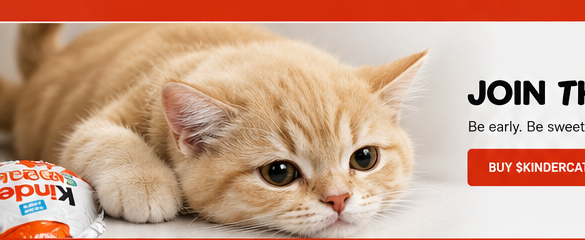 A relaxed orange kitten lying next to Kinder chocolate